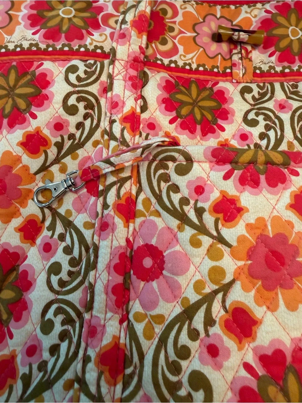 Vera Bradley Retired Folkloric Pattern Large Toggle Tote Bag - Picture 5 of 11